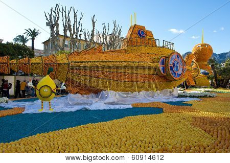 Citrus Exhibition At The Lemon Festival Of Menton