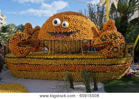 Citrus Exhibition At The Lemon Festival Of Menton