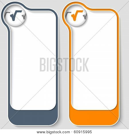 Set Of Two Vector Text Boxes With radix Sign