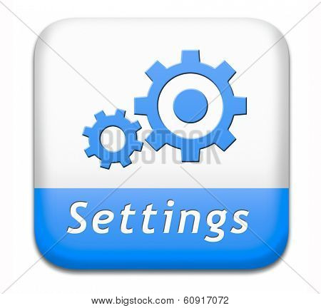settings button cogwheel gear mechanism change or reset sign default setting icon 