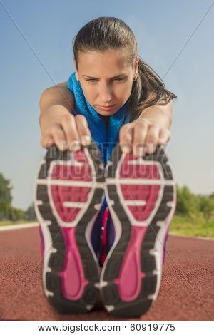 Athletic Woman - Stretches