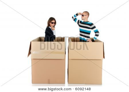 Chatbox-Blind Date-paar