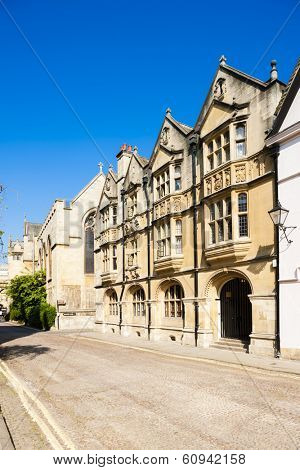 old stone house on the corner of Magpie Lane and Merton Street, Oxford, Oxfordshire, England