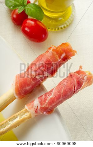 mozzarella with parma ham