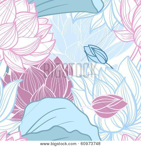 lotus seamless pattern