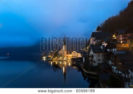 Dawn At Lake Hallstatt, Salzkammergut, Austrian Alps