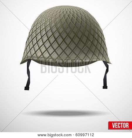 Military classic helmet vector