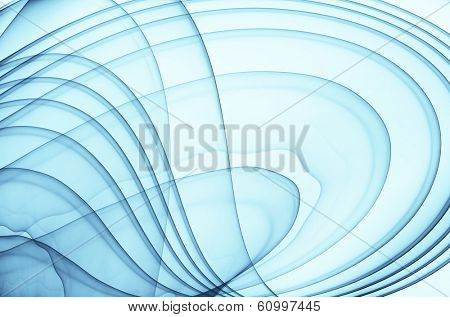 abstract blue curves - high quality rendered image