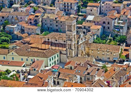 Historic Town Of Hvar Aerial View