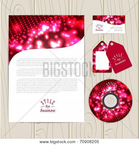 Vector corporate identity template.
