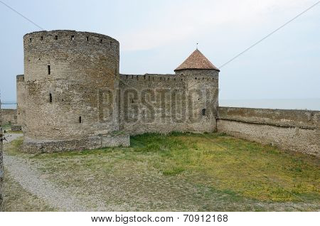 Bastion And Court Tower In Ancient Fortress Akkerman In Belgorod-dnestrovsky City, Ukraine,europe