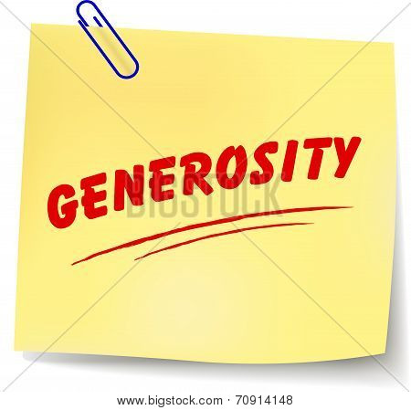 Generosity Message