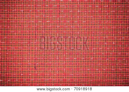 Closeup Pattern Of Thai Handmade Fabric Background