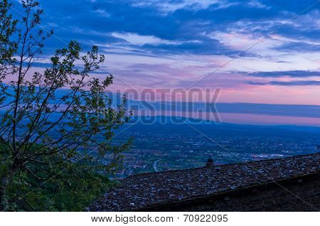 Montecatini Alto near Florence is a good viewpoint toward west Tuscany