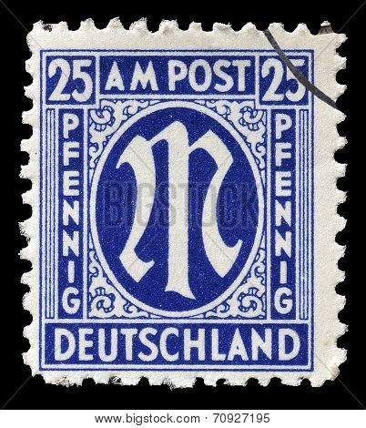 American and British zone stamp