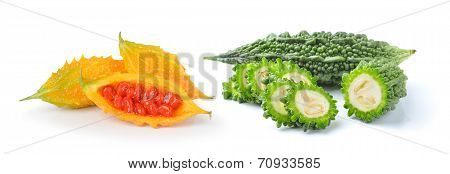 Bittermelon Isolated On White Background
