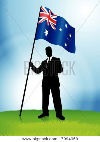 Kaufmann Führer halten Australien original Vektor-illustration