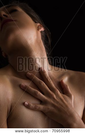 Body Scape Of Woman Neck And Hand Emotion Artistic Conversion