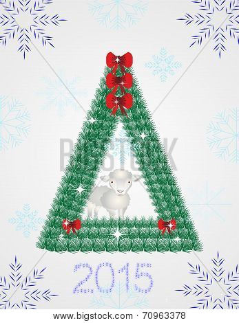 Spruce And In The Centre Of A Sheep