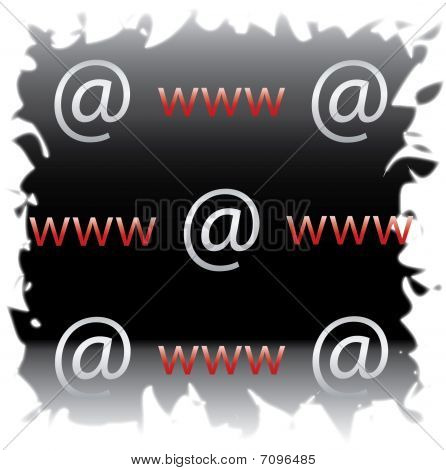 WWW ที่ภาพสัญลักษณ์เครื่องหมาย