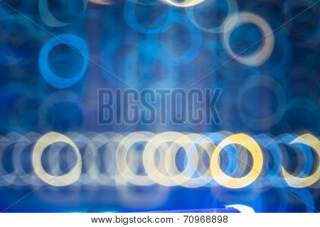 Blurred city lights and office buildings, guanzhou china.