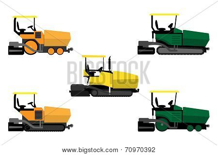 Asphalt pavers set
