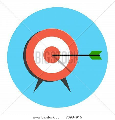 Target Icon. Flat Style Illustration.