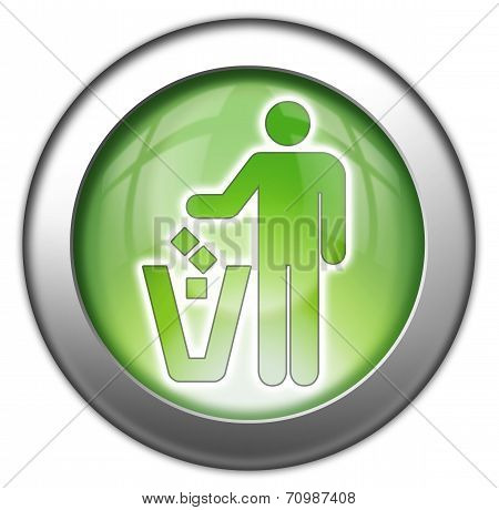 Icon, Button, Pictogram Litter Container