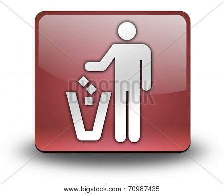 Icon, Button, Pictogram Litter Container