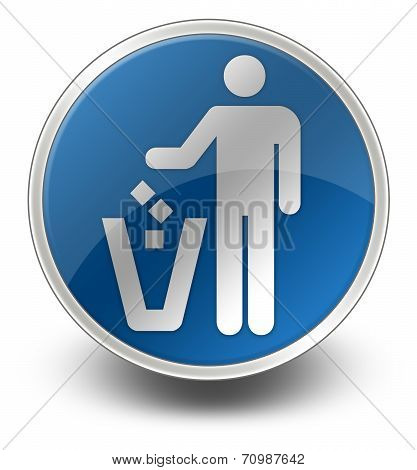 Icon, Button, Pictogram Litter Container
