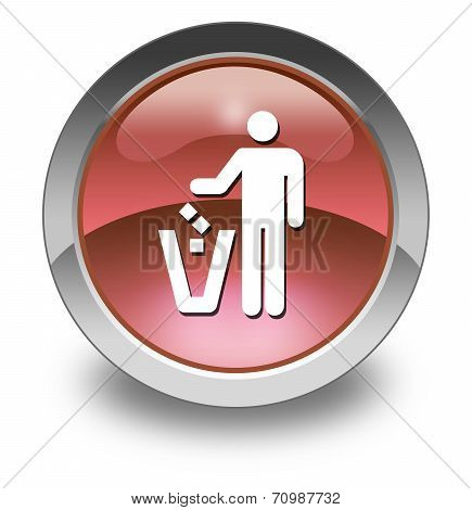Icon, Button, Pictogram Litter Container