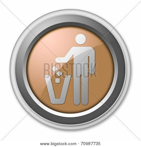 Icon, Button, Pictogram Litter Container