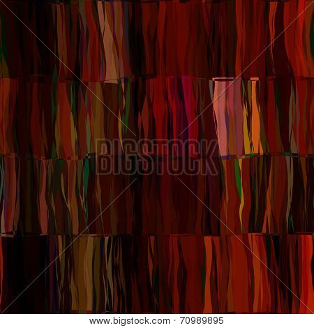 art abstract colorful chaotic waves seamless pattern in Klimt style; background in red, brown and black  color