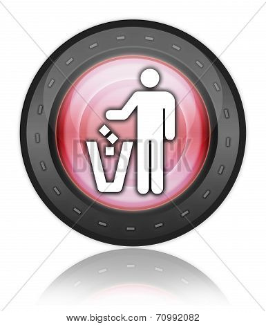 Icon, Button, Pictogram Litter Container