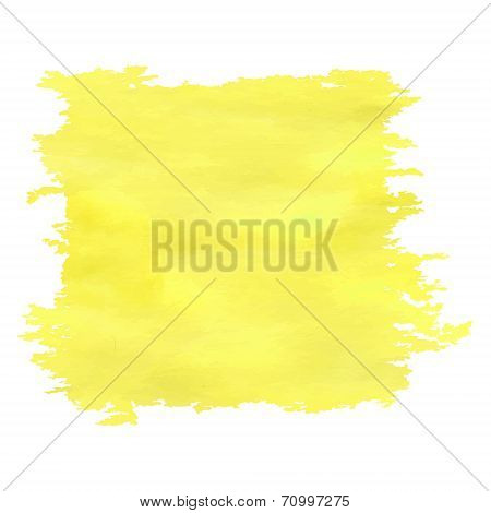 Yellow watercolor banner