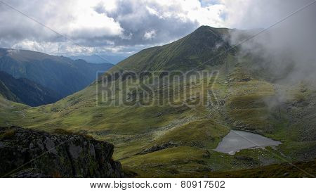 Way to Moldoveanu Peak, the highest peak in Romanian Carpathians