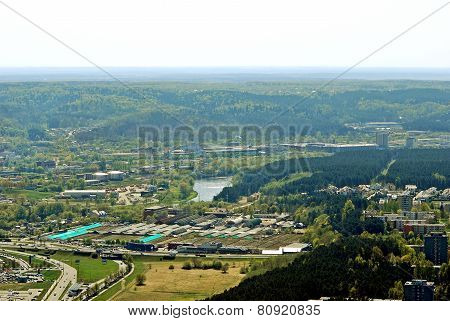Vilnius City Capital Of Lithuania Aerial View