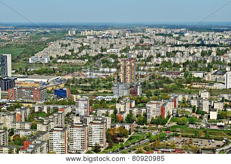 Vilnius City Capital Of Lithuania Aerial View
