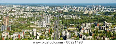 Vilnius City Capital Of Lithuania Aerial View