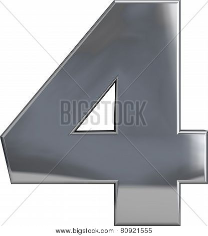 Four - Metal Number 4