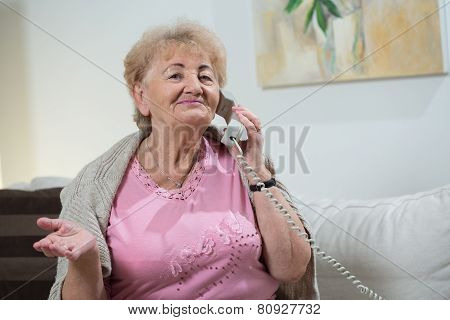 Talking On Stationary Telephone