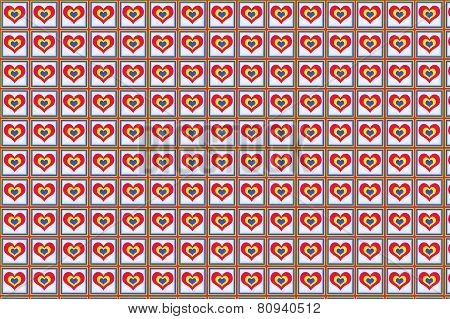 A Repeating Pattern of Hearts.