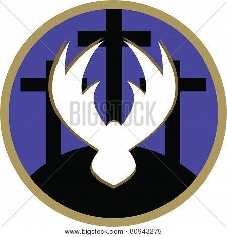 Easter Crosses with Dove