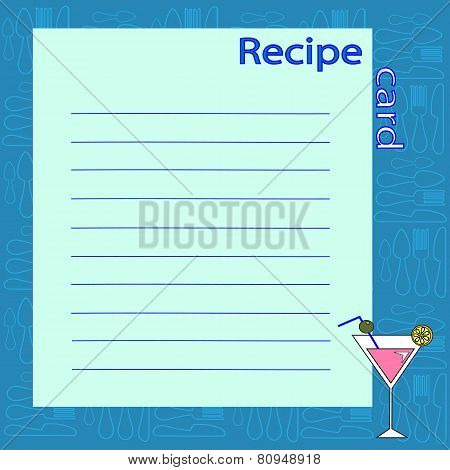 Recipe Blank. Vector Illustration