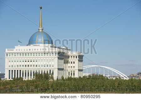 Exterior of the President palace in Astana, Kazakhstan.