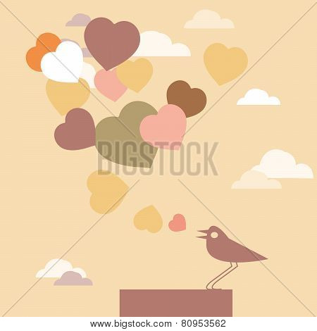 Hearts And Bird