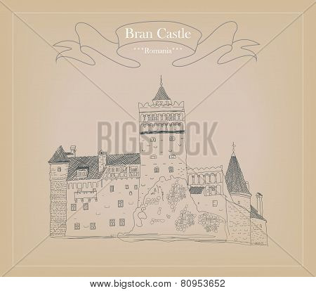 Sketch of Bran castle