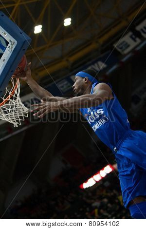 VALENCIA, SPAIN - JANUARY 21: Mohammed during Eurocup match between Valencia Basket Club and CSU Asesoft at Fonteta Stadium on January 21, 2015 in Valencia, Spain