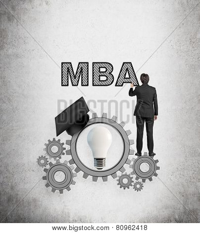 Businessman Drawing Mba