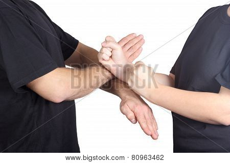 Techniques of Wing Chun kung fu are doing man and woman